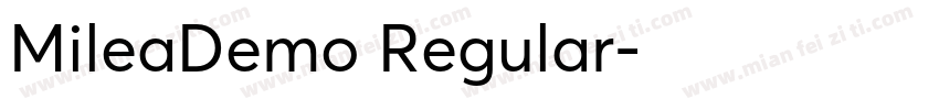 MileaDemo Regular字体转换